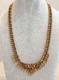 Traditional Ruby & Green Mala Set - SOKORA JEWELSTraditional Ruby & Green Mala Set