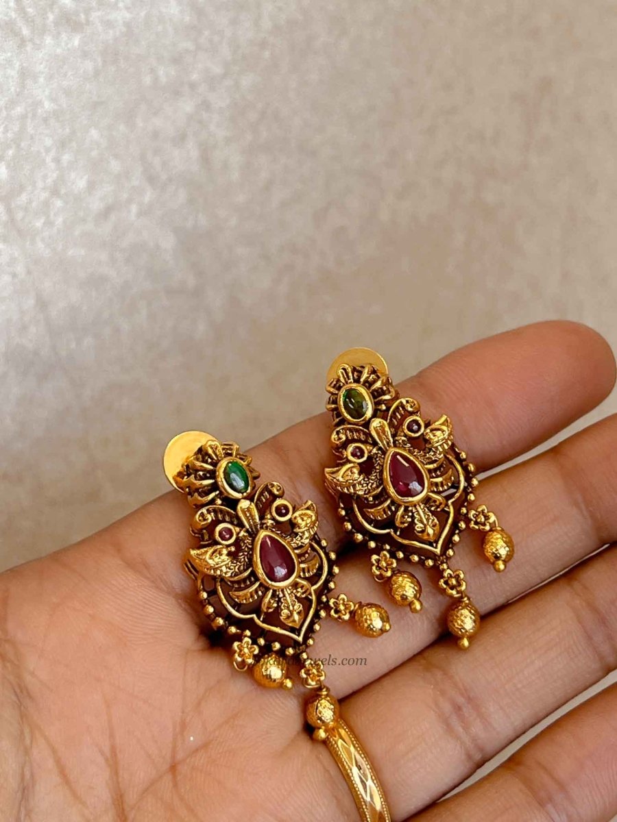 Traditional Ruby & Green Mala Set - SOKORA JEWELSTraditional Ruby & Green Mala Set