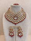 Trina Large Faux Kundan Set - Purple - SOKORA JEWELSTrina Large Faux Kundan Set - PurpleNECKLACE SETS