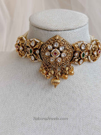 Tulo Heritage Kundan Choker set - Ruby, Emerald & Kundan - SOKORA JEWELSTulo Heritage Kundan Choker set - Ruby, Emerald & Kundan