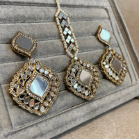 Tulsi Large Tikka set - Mirror - SOKORA JEWELSTulsi Large Tikka set - Mirror