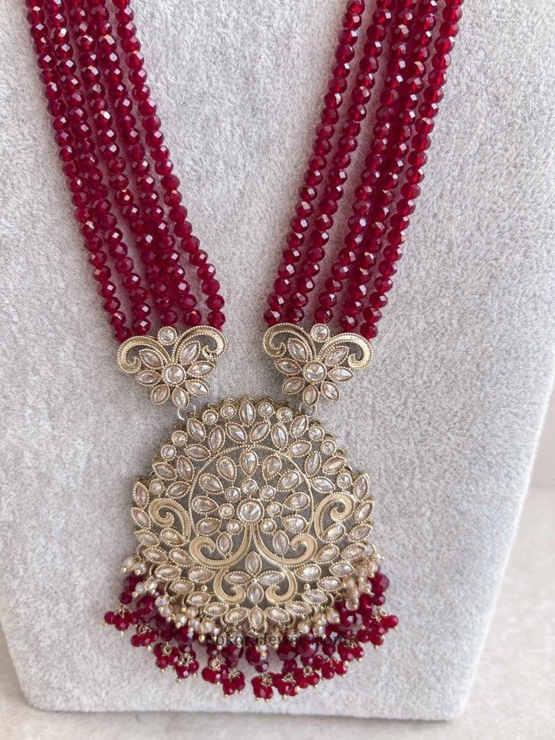 Uzma Long Haar - Maroon - SOKORA JEWELSUzma Long Haar - Maroon