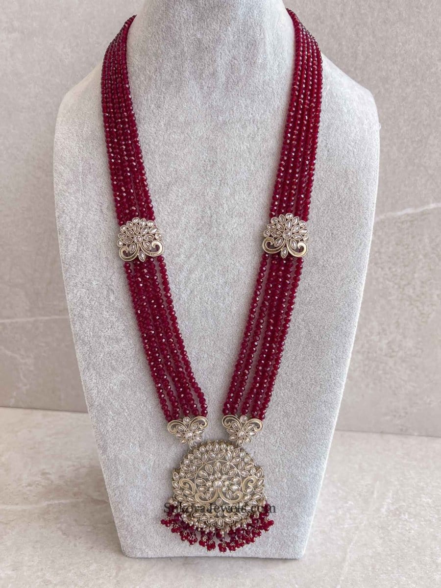 Uzma Long Haar - Maroon - SOKORA JEWELSUzma Long Haar - Maroon