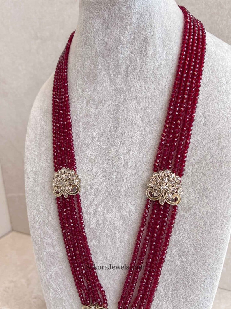 Uzma Long Haar - Maroon - SOKORA JEWELSUzma Long Haar - Maroon