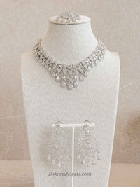 V-shape Diamante Set - SOKORA JEWELSV-shape Diamante SetNECKLACE SETS