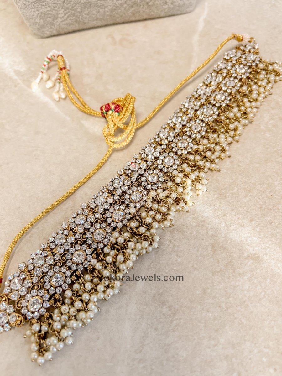 Vamika Choker - Pearl - SOKORA JEWELSVamika Choker - PearlChoker Sets