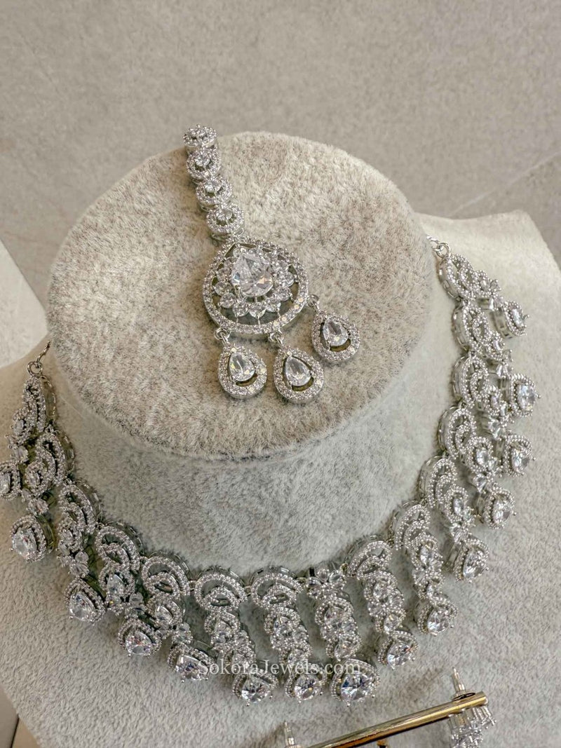 Vine Drop Diamante Set - SOKORA JEWELSVine Drop Diamante SetNECKLACE SETS