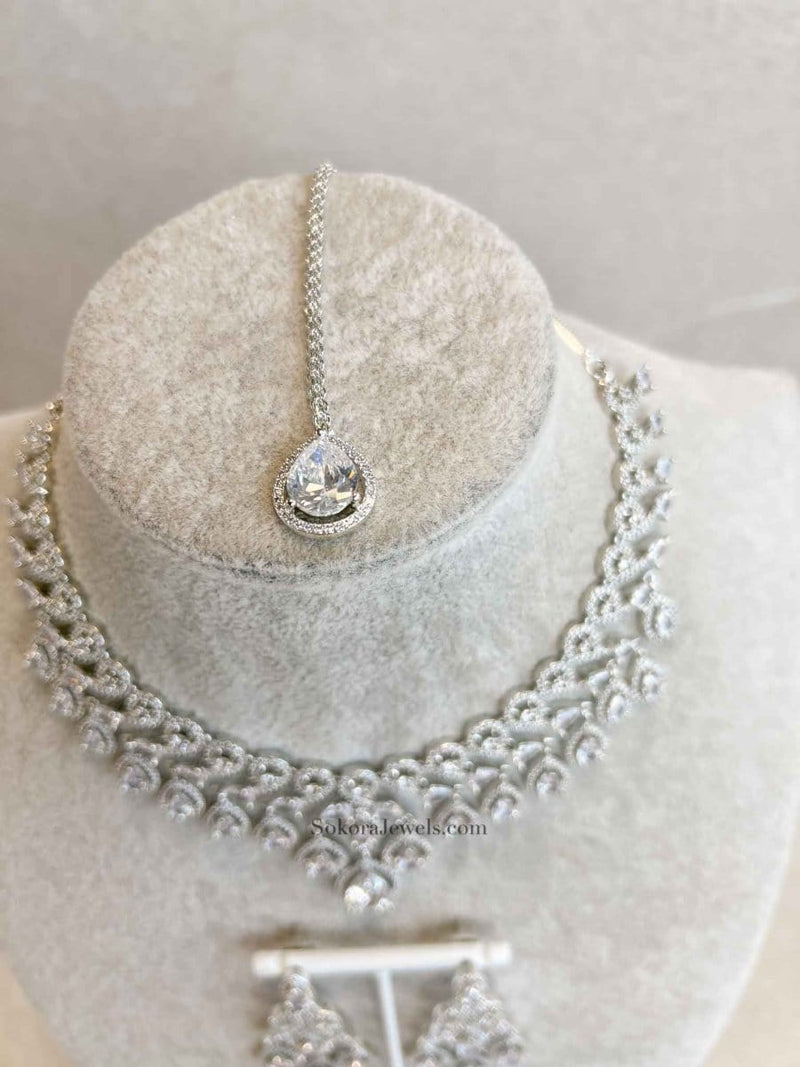 Vines Drop Antique Diamante Set - SOKORA JEWELSVines Drop Antique Diamante SetNECKLACE SETS