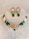 Viola Kundan Choker Set - Green - SOKORA JEWELSViola Kundan Choker Set - GreenNECKLACE SETS