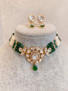 Viola Kundan Choker Set - Green - SOKORA JEWELSViola Kundan Choker Set - GreenNECKLACE SETS