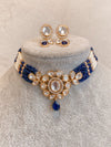 Viola Kundan Choker Set - Navy - SOKORA JEWELSViola Kundan Choker Set - NavyNECKLACE SETS