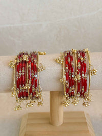 Viral Kashmiri Glass Bangle Set with Ghungroo - SOKORA JEWELSViral Kashmiri Glass Bangle Set with GhungrooBANGLES