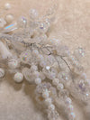 White Pearl & Flower Detail Hair Accessory - SOKORA JEWELSWhite Pearl & Flower Detail Hair Accessory