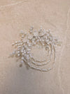 White Pearl & Flower Detail Hair Accessory - SOKORA JEWELSWhite Pearl & Flower Detail Hair Accessory