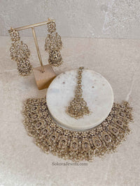 Sofia Golden Necklace Set - 18 Colour Options