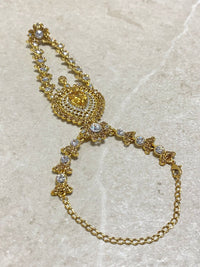 Antique gold Hand Harness - Gold/Clear