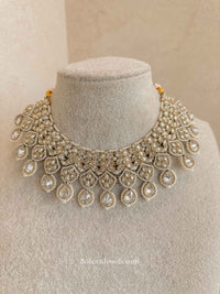 Yashnee Clear Crystal Bridal Necklace Set - SOKORA JEWELSYashnee Clear Crystal Bridal Necklace Set