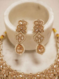 Yashnee Golden Bridal Necklace Set - SOKORA JEWELSYashnee Golden Bridal Necklace Set