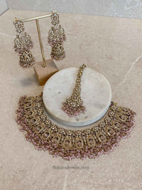 Sofia Golden Necklace Set - 18 Colour Options