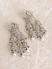 Zareen Statement Zircon Dangling Earrings - SOKORA JEWELSZareen Statement Zircon Dangling Earrings