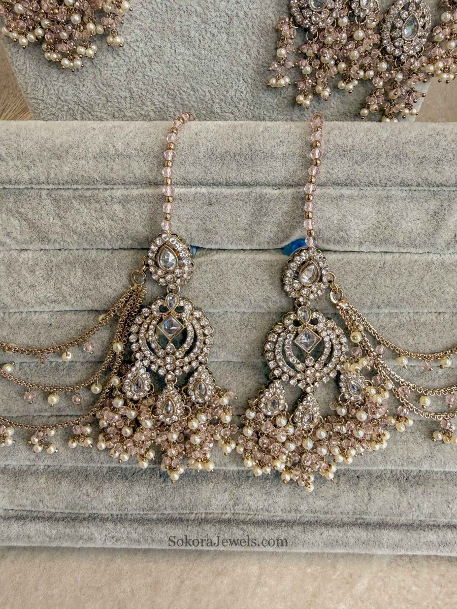 Zariya Blush Bridal Jewellery Set - SOKORA JEWELSZariya Blush Bridal Jewellery Setnecklace sets