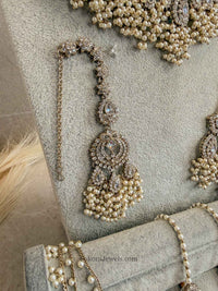 Zariya Ivory Pearl Bridal Jewellery Set - SOKORA JEWELSZariya Ivory Pearl Bridal Jewellery Setnecklace sets