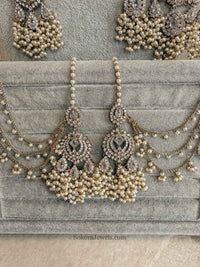 Zariya Ivory Pearl Bridal Jewellery Set - SOKORA JEWELSZariya Ivory Pearl Bridal Jewellery Setnecklace sets