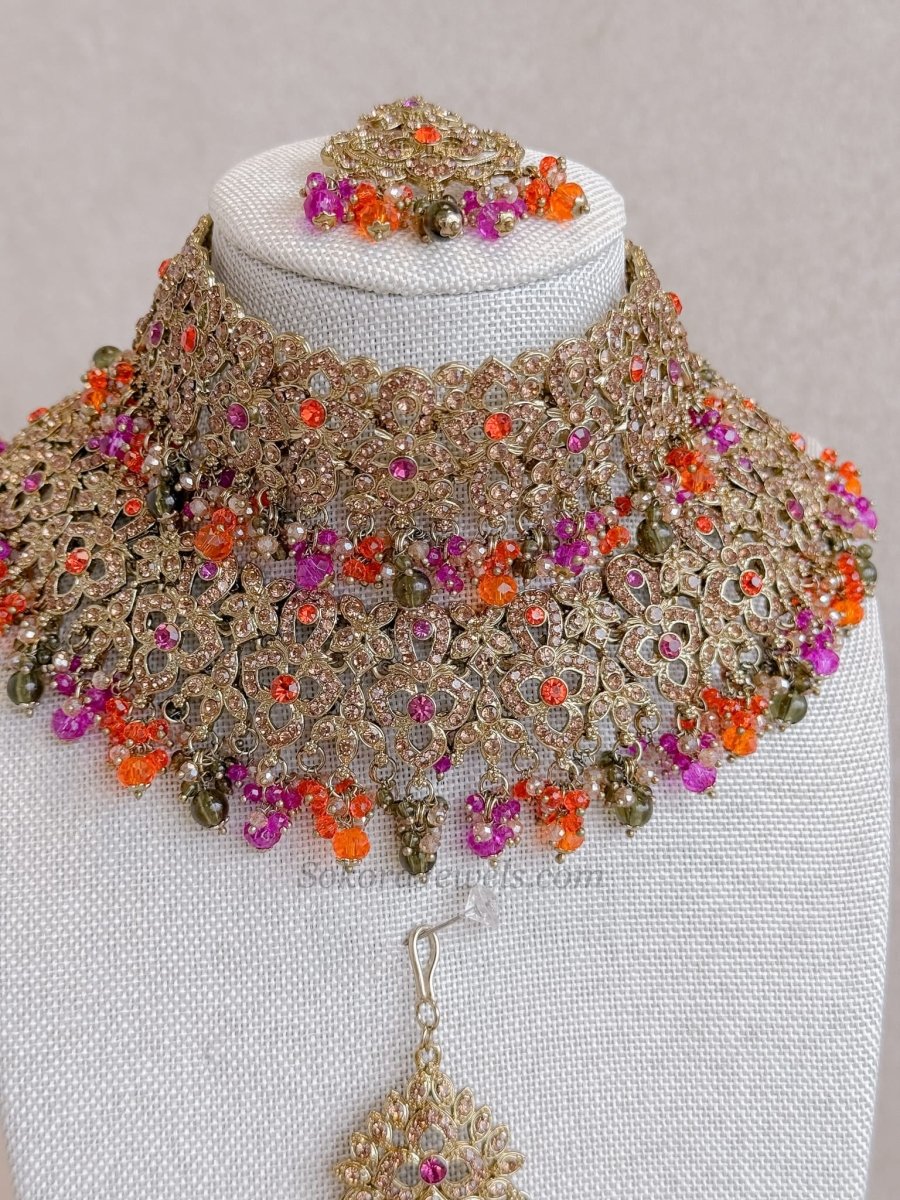Zeba Bridal Set - Multicolour - SOKORA JEWELSZeba Bridal Set - Multicolournecklace sets