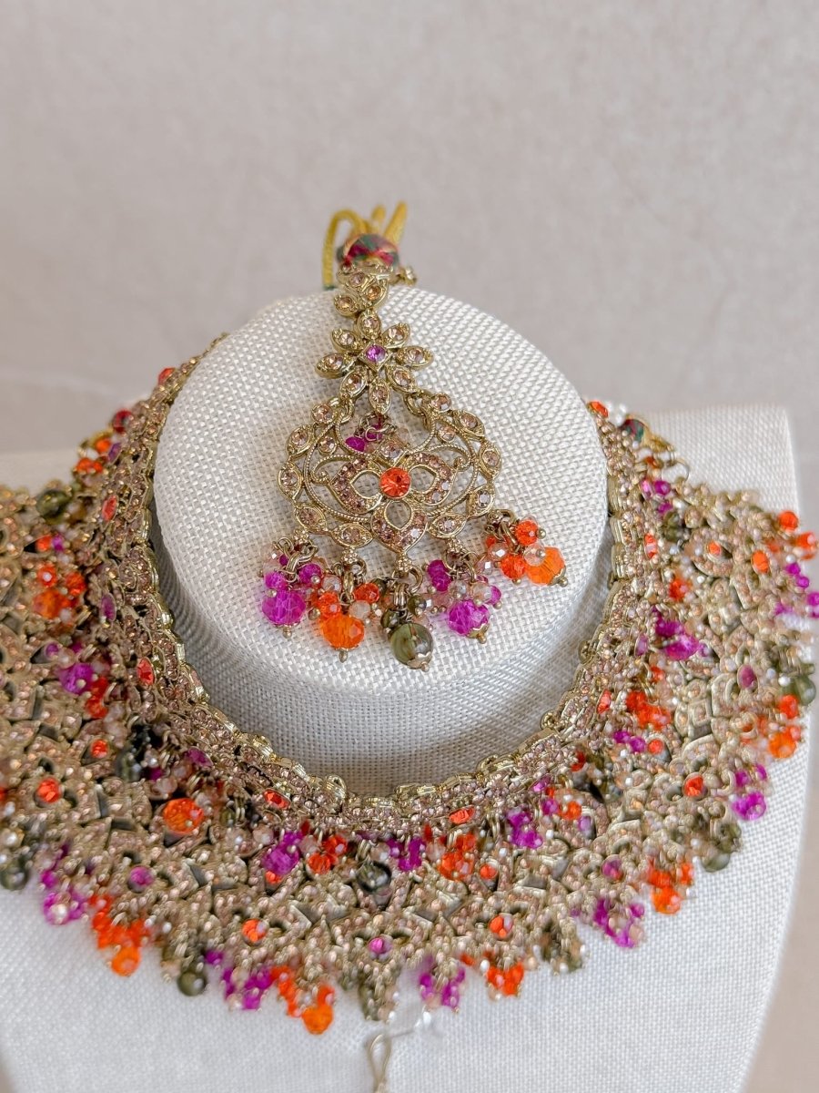 Zeba Bridal Set - Multicolour - SOKORA JEWELSZeba Bridal Set - Multicolournecklace sets