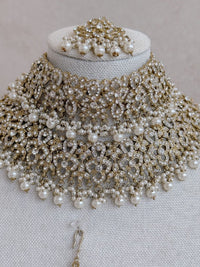 Zeba Bridal Set - Pearl - SOKORA JEWELSZeba Bridal Set - Pearlnecklace sets