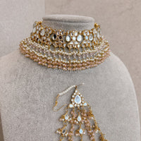 Zena Mirror Kundan Choker set - Pink - SOKORA JEWELSZena Mirror Kundan Choker set - Pinkcustom