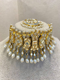 Zenab Statement Kundan Choker - Mirror - SOKORA JEWELSZenab Statement Kundan Choker - MirrorNECKLACE SETS