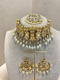 Zenab Statement Kundan Choker - Mirror - SOKORA JEWELSZenab Statement Kundan Choker - MirrorNECKLACE SETS