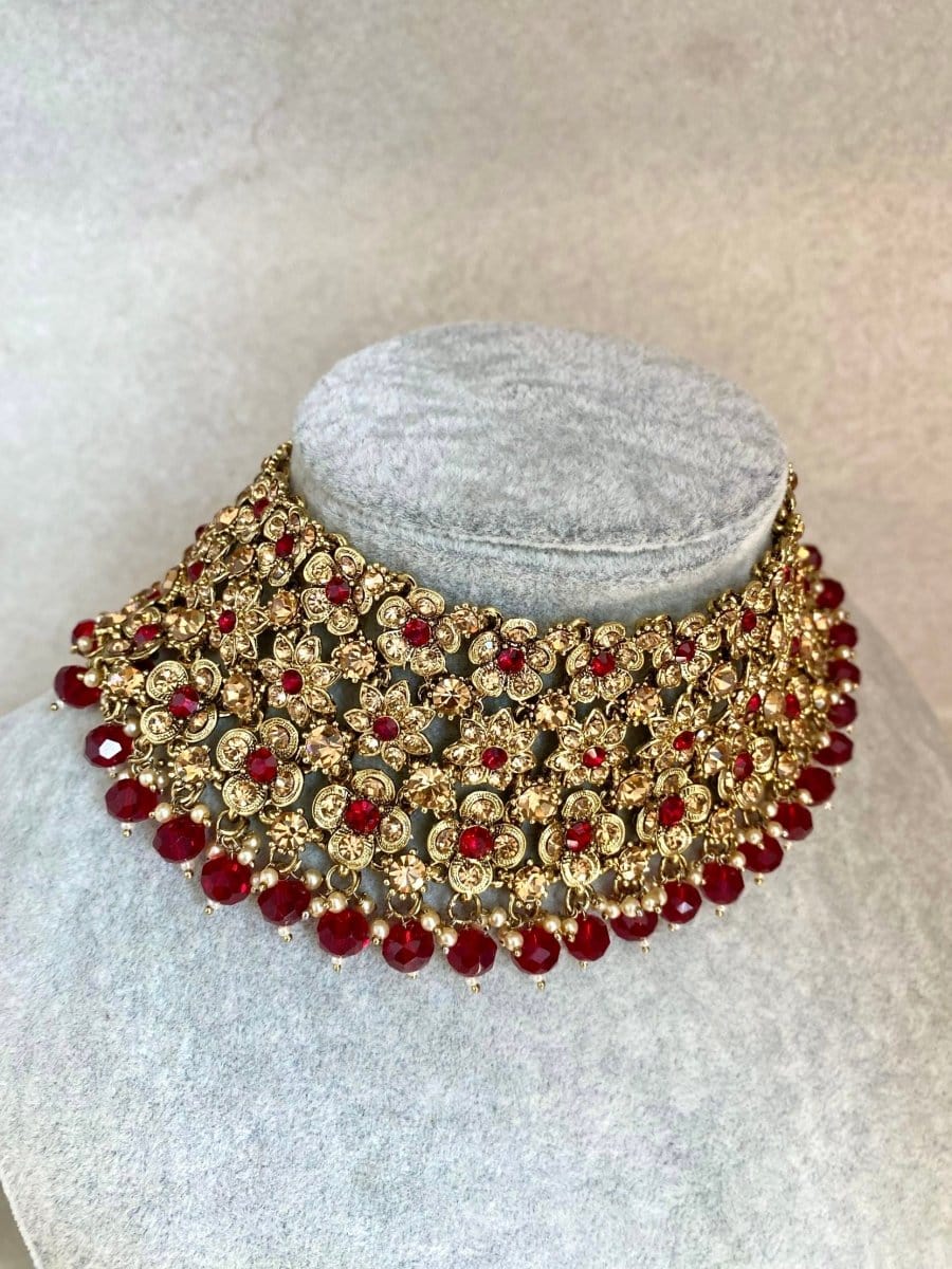 Ziba Necklace Only - Maroon - SOKORA JEWELSZiba Necklace Only - Maroon