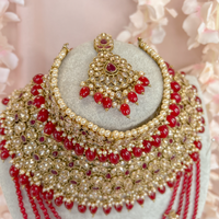 Faryaal Statement Bridal set - Ruby
