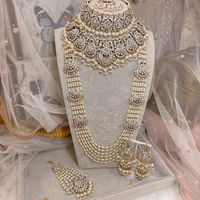 Bilqees Bridal Necklace Set - White