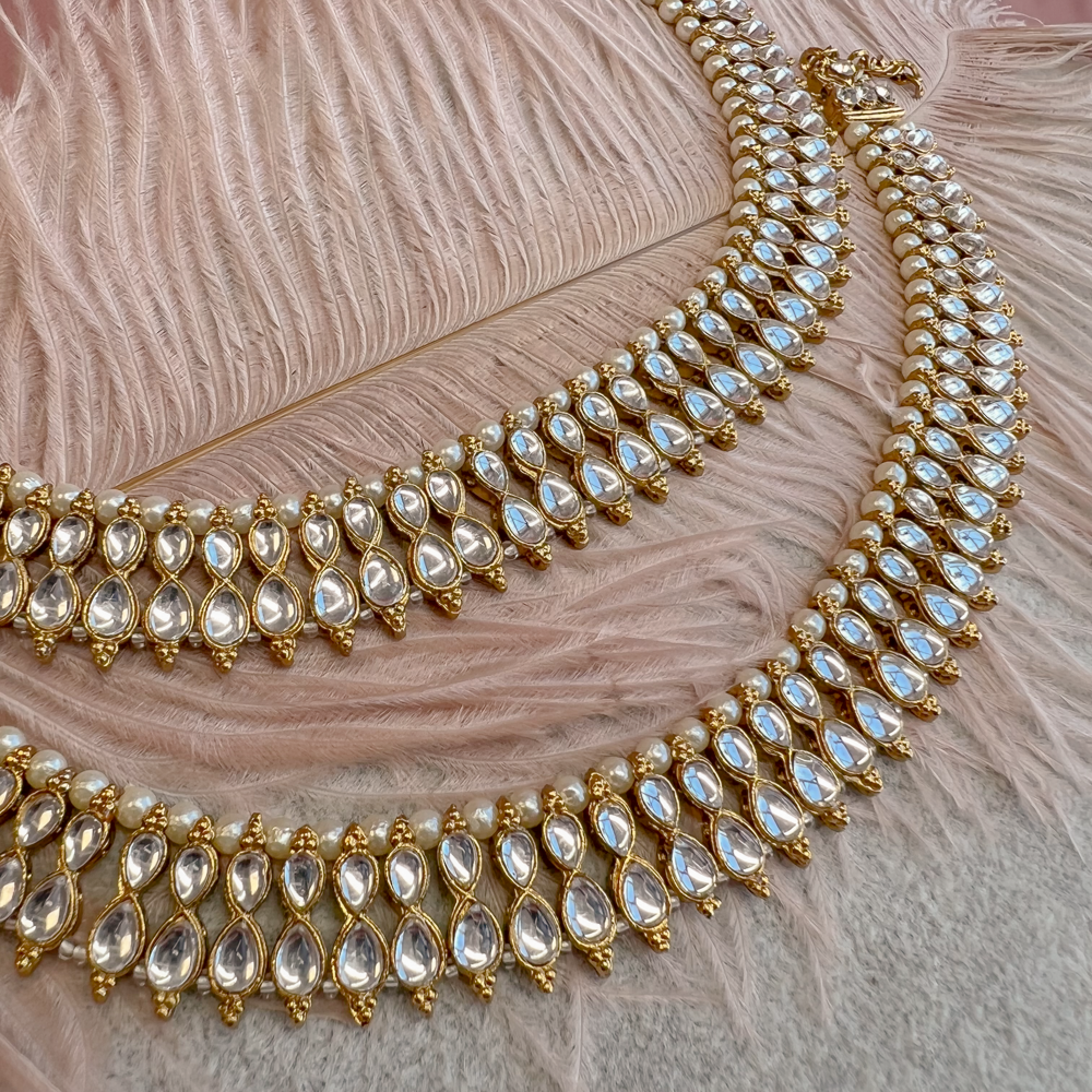 Faux Kundan Anklets