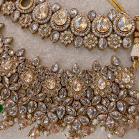 Aafiya Bridal Double necklace set - SOKORA JEWELSAafiya Bridal Double necklace set