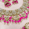 Afsheen Necklace set - Hot Pink - SOKORA JEWELSAfsheen Necklace set - Hot Pink