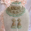 Alar Bridal Double Necklace Set - Mint - SOKORA JEWELSAlar Bridal Double Necklace Set - Mint