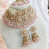 Alar Bridal Double Necklace Set - Pink - SOKORA JEWELSAlar Bridal Double Necklace Set - Pink