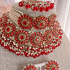 Alar Bridal Double Necklace Set - Red - SOKORA JEWELSAlar Bridal Double Necklace Set - Red