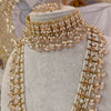 Aleesha Bridal Necklace set - Golden - SOKORA JEWELSAleesha Bridal Necklace set - Golden