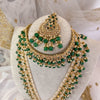 Aleesha Bridal Necklace set - Green - SOKORA JEWELSAleesha Bridal Necklace set - Green