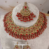 Amulya Necklace set - Red - SOKORA JEWELSAmulya Necklace set - Red