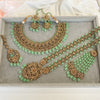 Anita Bridal necklace set - Mint - SOKORA JEWELSAnita Bridal necklace set - Mint