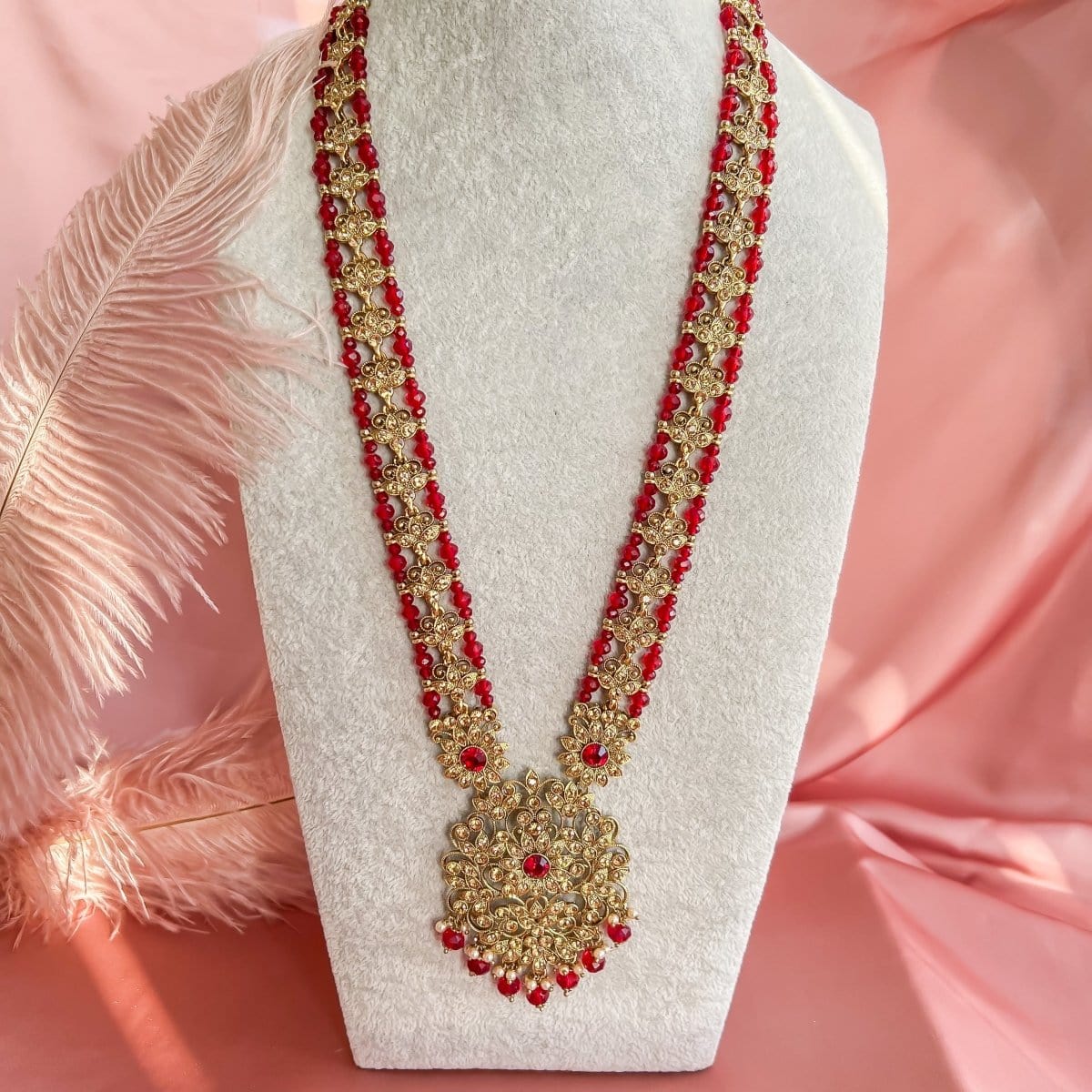 Pendant 48 Gram Gold Haram Buy One Gram Gold Ruby Stone Necklace