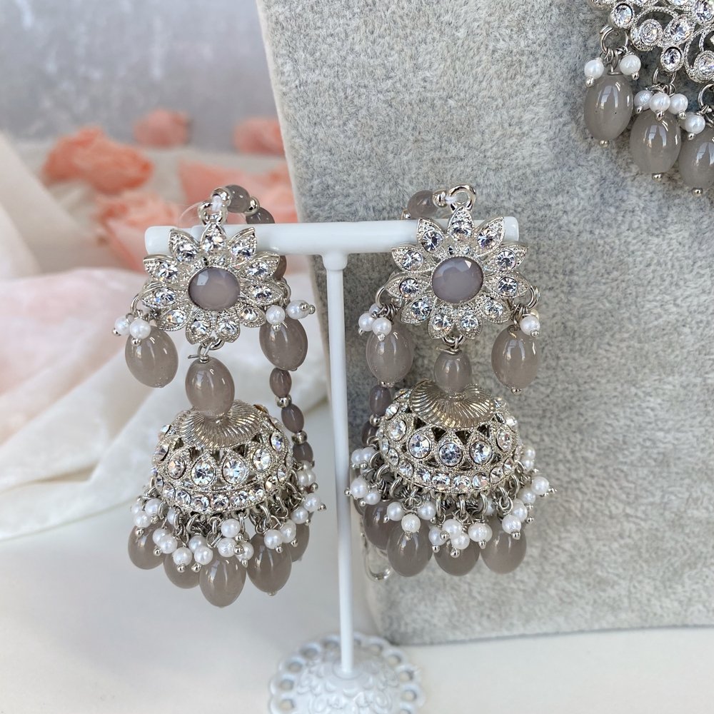 Silver sale bridal earrings