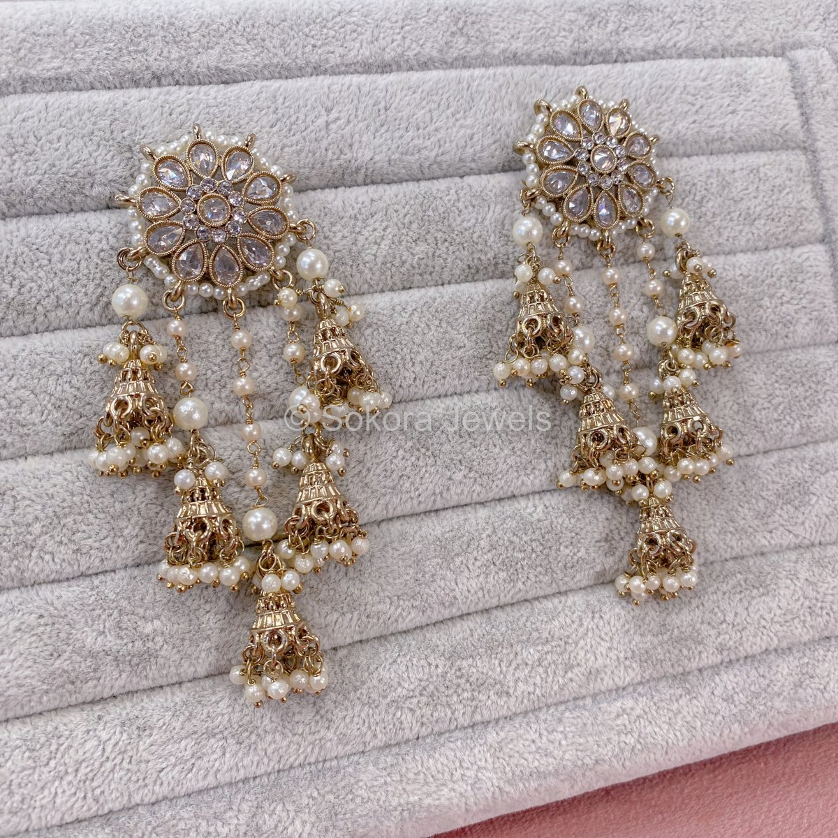 Anmol Earrings - Pearl - SOKORA JEWELSAnmol Earrings - Pearl