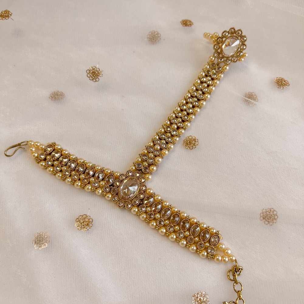Antique Gold Hand Harness - SOKORA JEWELSAntique Gold Hand Harness